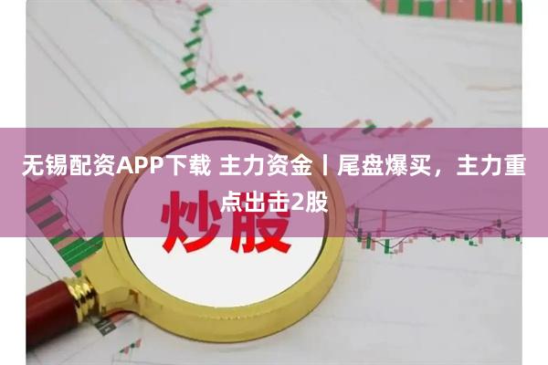 无锡配资APP下载 主力资金丨尾盘爆买，主力重点出击2股